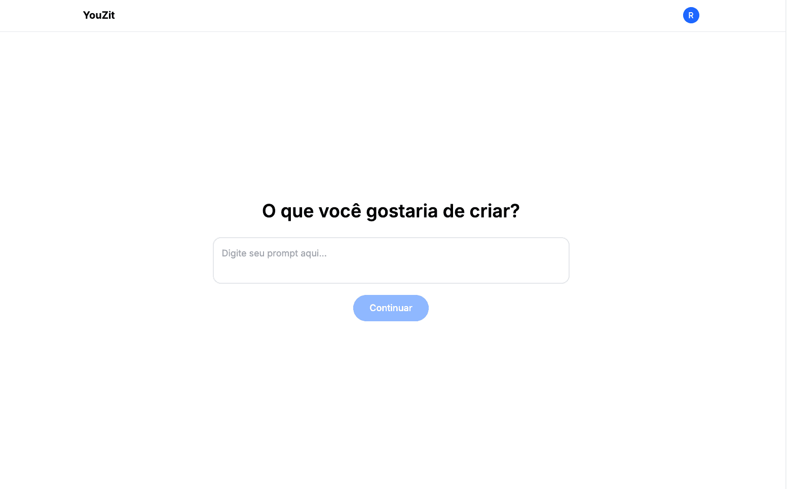 Faça upload do seu conteúdo